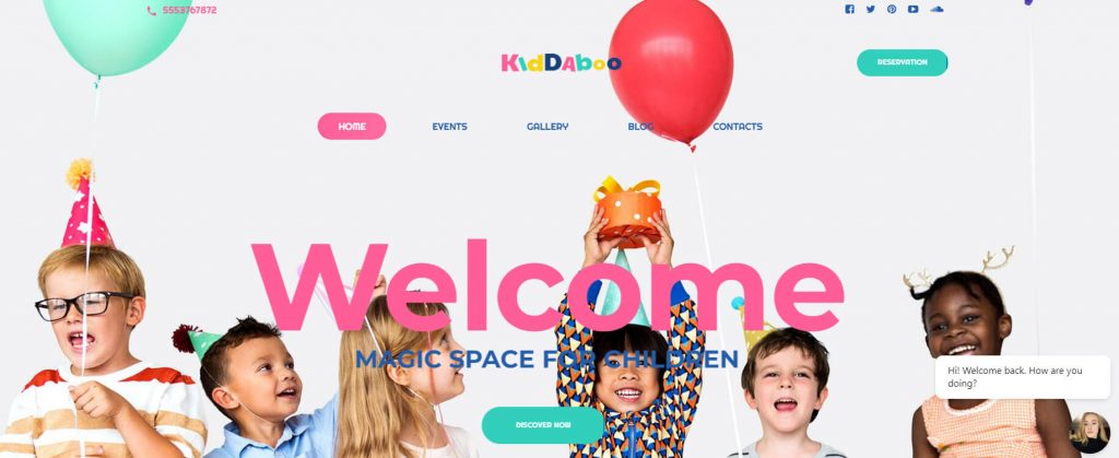 A screenshot of KidDaboo’s demo