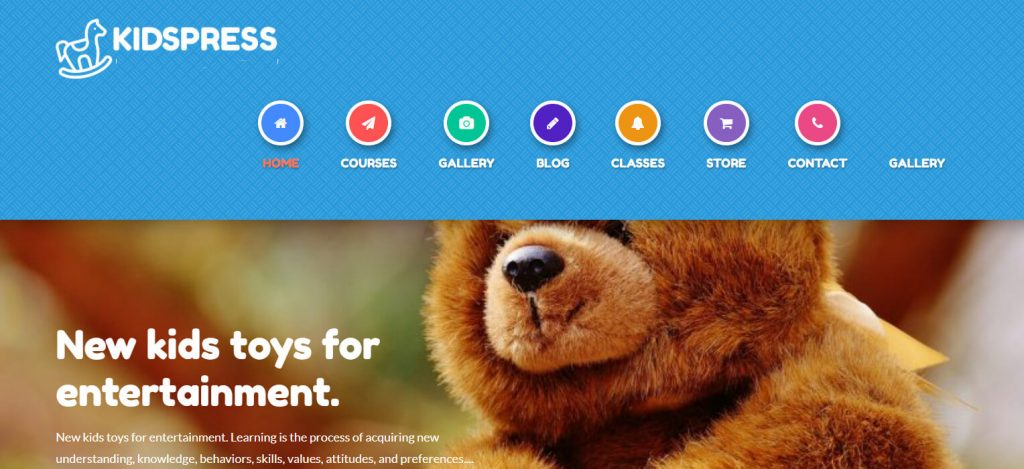 A screenshot of KidsPress’s demo