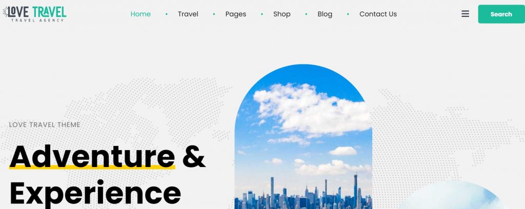 A screenshot of Love Travel’s demo