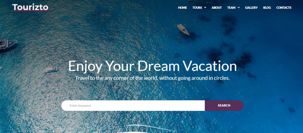 A screenshot of Tourizto’s demo