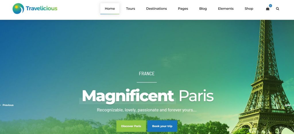 A screenshot of Travelicious’ demo